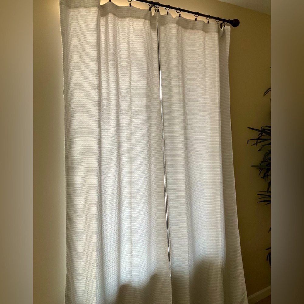 Studio Cream Textured lined Curtains